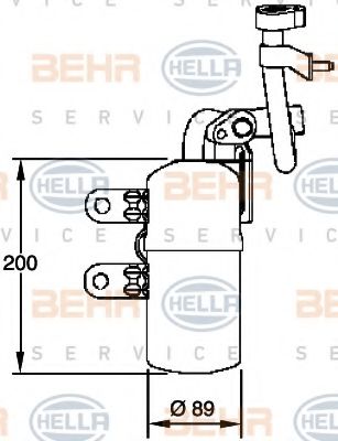 8FT 351 335-101 BEHR+HELLA+SERVICE Dryer, air conditioning
