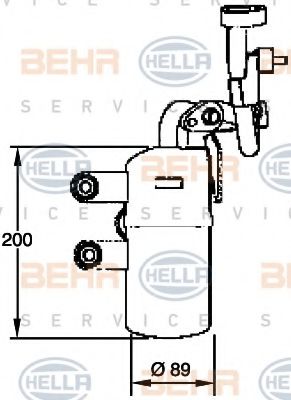 8FT 351 335-111 BEHR+HELLA+SERVICE Dryer, air conditioning