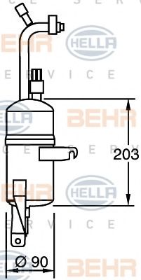 8FT 351 335-131 BEHR+HELLA+SERVICE Dryer, air conditioning