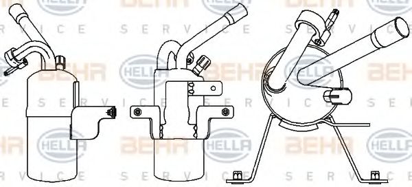 8FT 351 335-321 BEHR+HELLA+SERVICE Air Conditioning Dryer, air conditioning