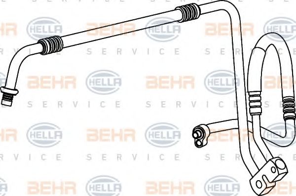 9GS 351 337-011 BEHR+HELLA+SERVICE High-/Low Pressure Line, air conditioning