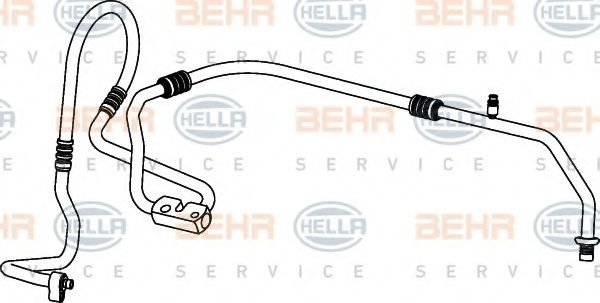 9GS 351 337-071 BEHR+HELLA+SERVICE High-/Low Pressure Line, air conditioning
