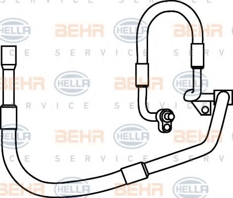 9GS 351 337-331 BEHR+HELLA+SERVICE High Pressure Line, air conditioning