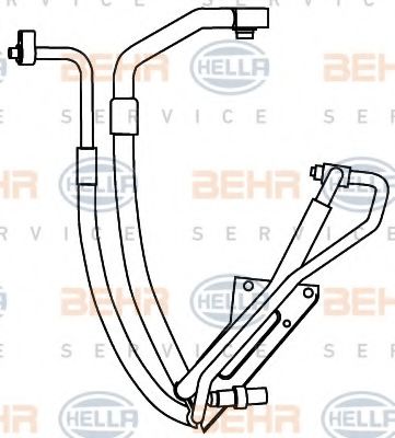 9GS 351 337-591 BEHR+HELLA+SERVICE Air Conditioning High Pressure Line, air conditioning