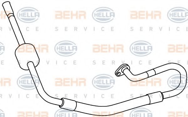 9GS 351 337-731 BEHR+HELLA+SERVICE High-/Low Pressure Line, air conditioning
