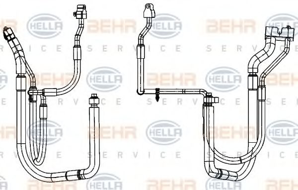 9GS 351 338-301 BEHR+HELLA+SERVICE Air Conditioning High-/Low Pressure Line, air conditioning