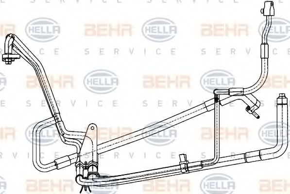 9GS 351 338-321 BEHR+HELLA+SERVICE Air Conditioning High-/Low Pressure Line, air conditioning