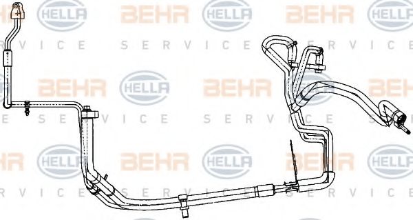 9GS 351 338-361 BEHR+HELLA+SERVICE Air Conditioning High-/Low Pressure Line, air conditioning