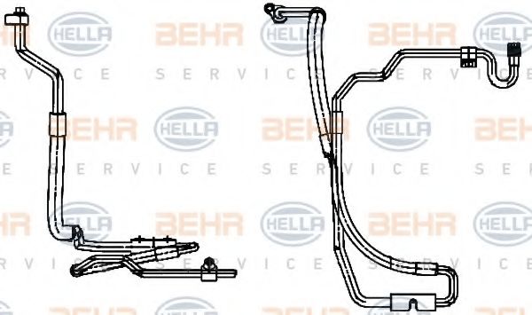 9GS 351 338-411 BEHR+HELLA+SERVICE Air Conditioning High-/Low Pressure Line, air conditioning