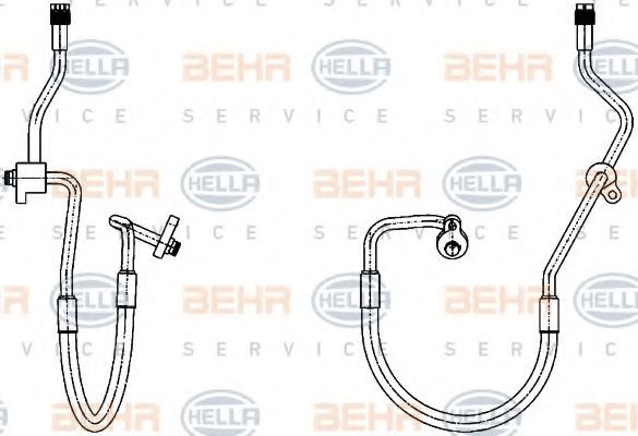 9GS 351 338-431 BEHR+HELLA+SERVICE Air Conditioning High Pressure Line, air conditioning
