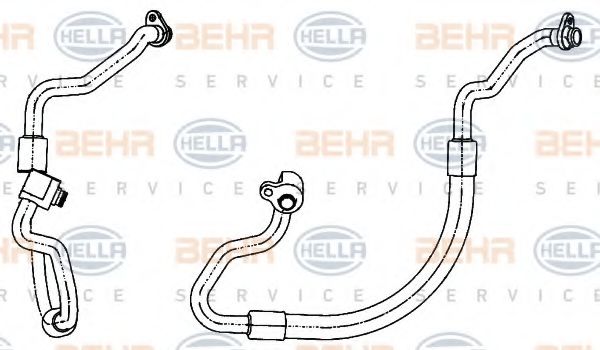 9GS 351 338-491 BEHR+HELLA+SERVICE Air Conditioning Low Pressure Line, air conditioning