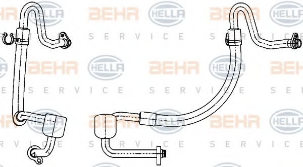 9GS 351 338-501 BEHR+HELLA+SERVICE Трубопровод низкого давления, кондиционер