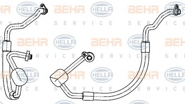 9GS 351 338-511 BEHR+HELLA+SERVICE Low Pressure Line, air conditioning