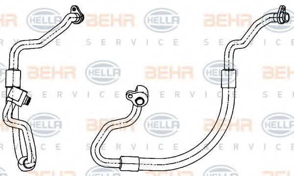 9GS 351 338-601 BEHR+HELLA+SERVICE Low Pressure Line, air conditioning