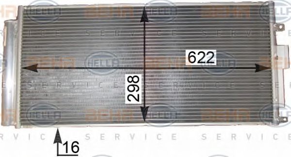8FC 351 344-141 BEHR+HELLA+SERVICE Condenser, air conditioning