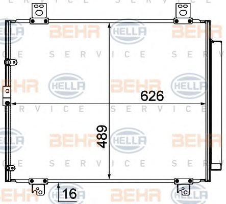 8FC 351 344-614 BEHR+HELLA+SERVICE Condenser, air conditioning