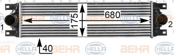 8ML 376 700-641 BEHR+HELLA+SERVICE Air Supply Intercooler, charger