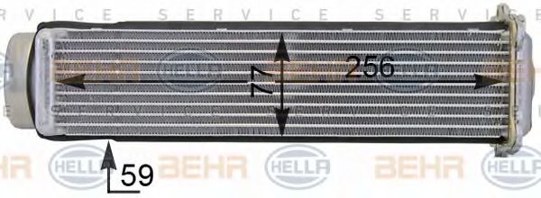 8ML 376 701-291 BEHR+HELLA+SERVICE Air Supply Intercooler, charger