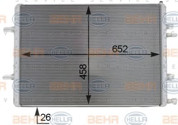 8MK 376 701-351 BEHR+HELLA+SERVICE Low Temperature Cooler, intercooler