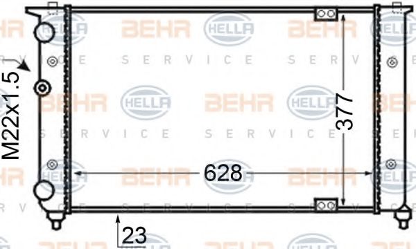 8MK 376 705-561 BEHR+HELLA+SERVICE Cooling System Radiator, engine cooling