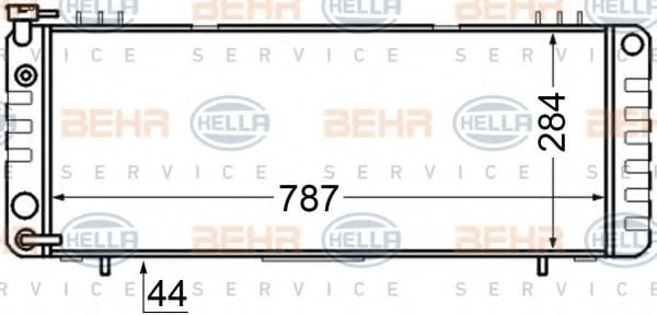 8MK 376 705-771 BEHR+HELLA+SERVICE Cooling System Radiator, engine cooling