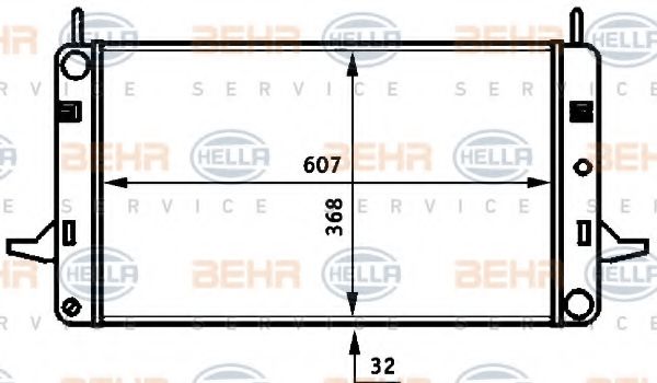 8MK 376 706-671 BEHR+HELLA+SERVICE Cooling System Radiator, engine cooling