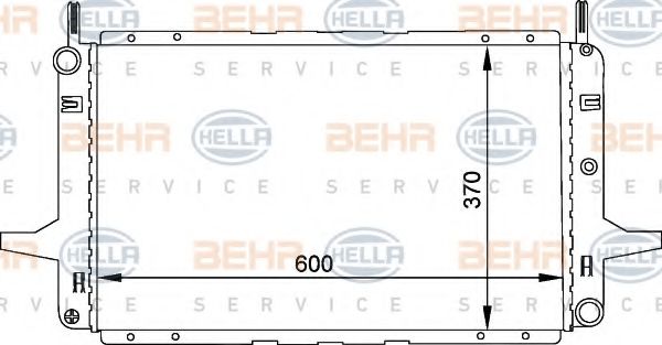 8MK 376 707-311 BEHR+HELLA+SERVICE Kühlung Kühler, Motorkühlung