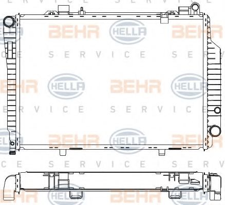 8MK 376 711-201 BEHR+HELLA+SERVICE Cooling System Radiator, engine cooling