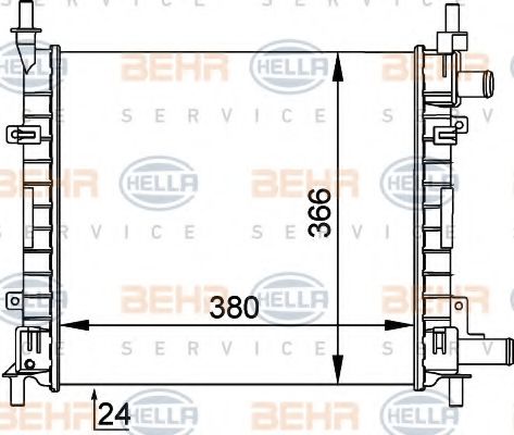 8MK 376 714-251 BEHR+HELLA+SERVICE Cooling System Radiator, engine cooling