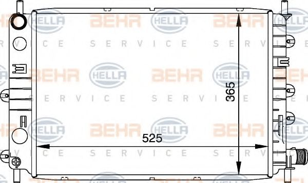 8MK 376 716-041 BEHR+HELLA+SERVICE Cooling System Radiator, engine cooling