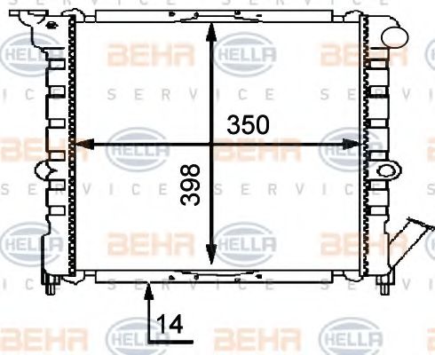 8MK 376 716-061 BEHR+HELLA+SERVICE Cooling System Radiator, engine cooling