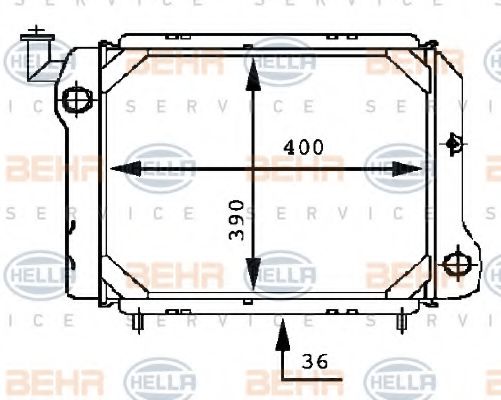 8MK 376 716-201 BEHR+HELLA+SERVICE Cooling System Radiator, engine cooling