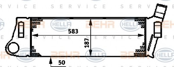 8ML 376 719-031 BEHR+HELLA+SERVICE Intercooler, charger