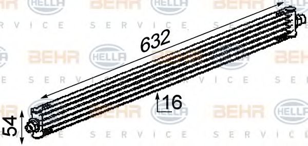 8MO 376 722-311 BEHR+HELLA+SERVICE Oil Cooler, engine oil