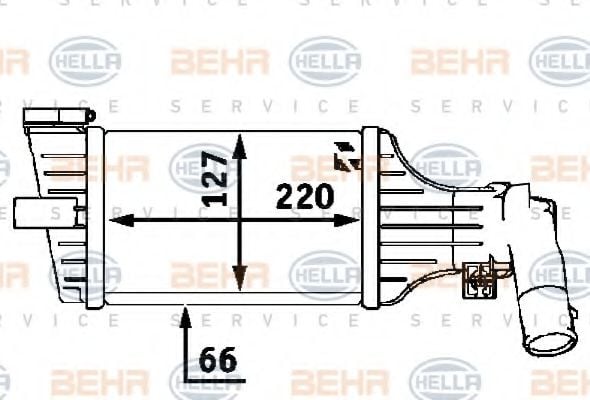 8ML 376 723-181 BEHR+HELLA+SERVICE Система подачи воздуха Интеркулер