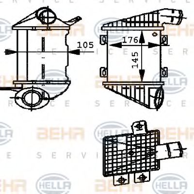8ML 376 723-261 BEHR+HELLA+SERVICE Air Supply Intercooler, charger