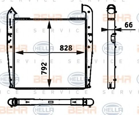 8ML 376 724-041 BEHR+HELLA+SERVICE Air Supply Intercooler, charger