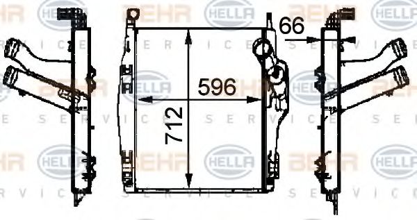 8ML 376 724-091 BEHR+HELLA+SERVICE Air Supply Intercooler, charger