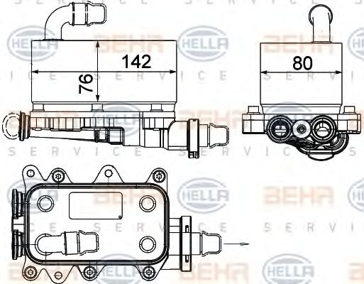 8MO 376 725-101 BEHR+HELLA+SERVICE Ölkühler, Automatikgetriebe