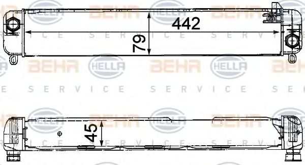 8MO 376 725-571 BEHR+HELLA+SERVICE Oil Cooler, engine oil