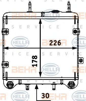 8MO 376 726-071 BEHR+HELLA+SERVICE Oil Cooler, engine oil