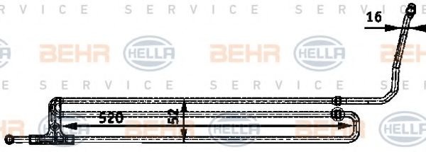 8MO 376 726-201 BEHR+HELLA+SERVICE Steering Oil Cooler, steering system