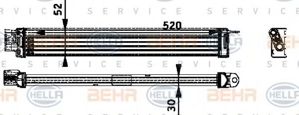 8MO 376 726-211 BEHR+HELLA+SERVICE Oil Cooler, engine oil