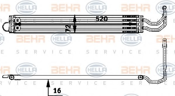 8MO 376 726-341 BEHR+HELLA+SERVICE Steering Oil Cooler, steering system