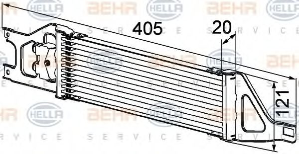 8MO 376 726-401 BEHR+HELLA+SERVICE Oil Cooler, automatic transmission