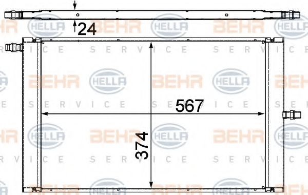 8MK 376 727-511 BEHR+HELLA+SERVICE Cooling System Radiator, engine cooling