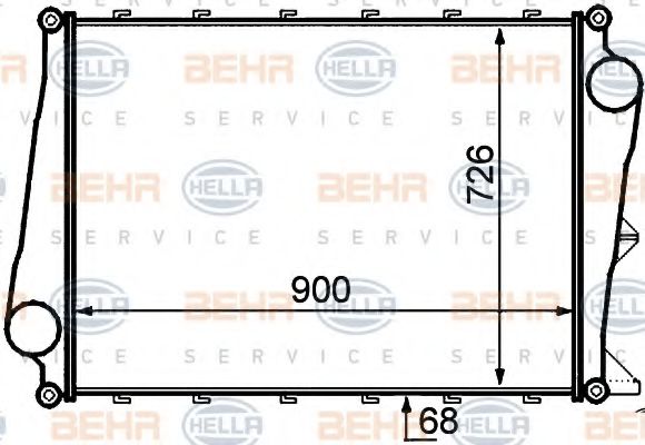 8ML 376 727-551 BEHR+HELLA+SERVICE Air Supply Intercooler, charger