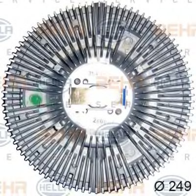 8MV 376 728-151 BEHR+HELLA+SERVICE Cooling System Clutch, radiator fan