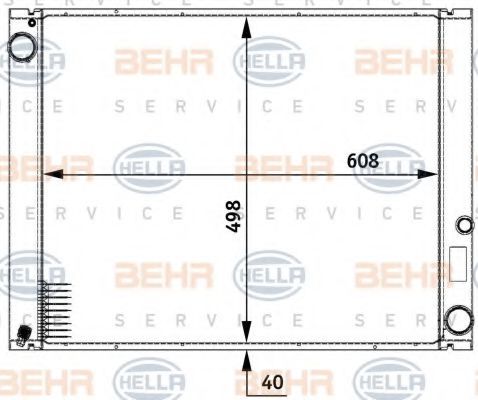 8MK 376 729-511 BEHR+HELLA+SERVICE Cooling System Radiator, engine cooling