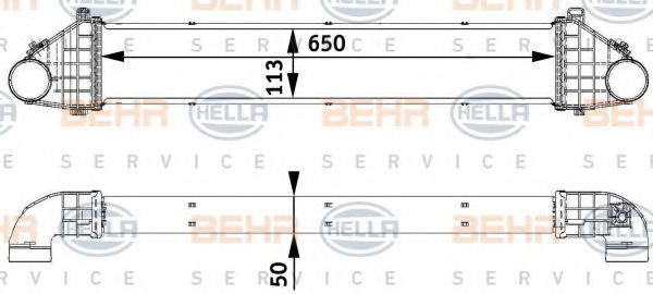 8ML 376 729-541 BEHR+HELLA+SERVICE Система подачи воздуха Интеркулер